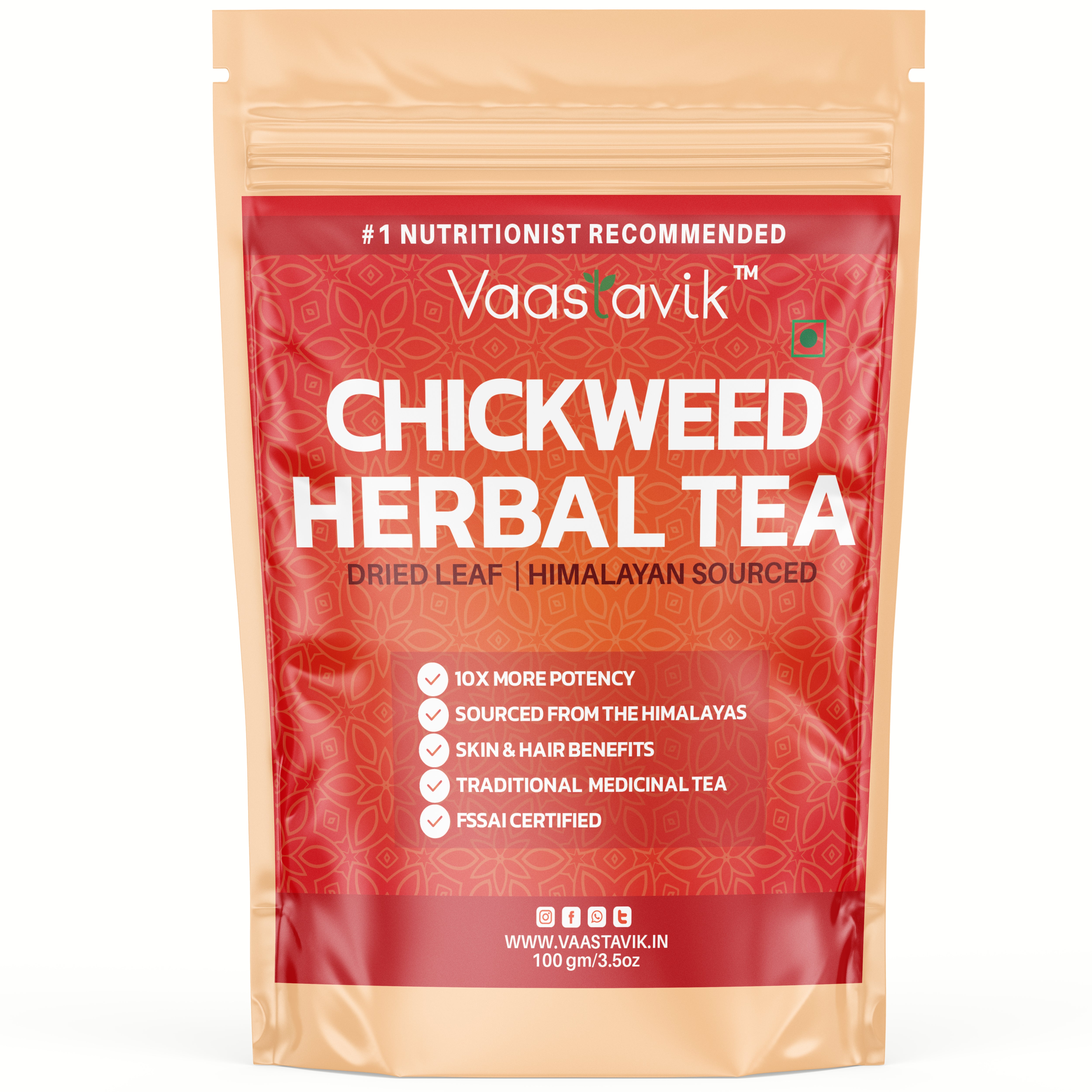 Pure Chickweed leaf Tea 100 gm – Vaastavik