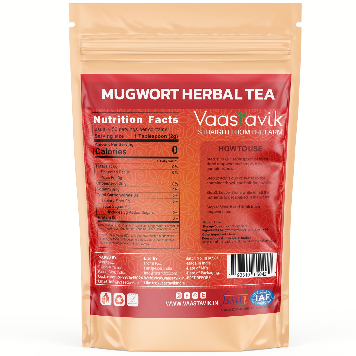 Mugwort leaves Artemisia vulgaris Tea 100 gm