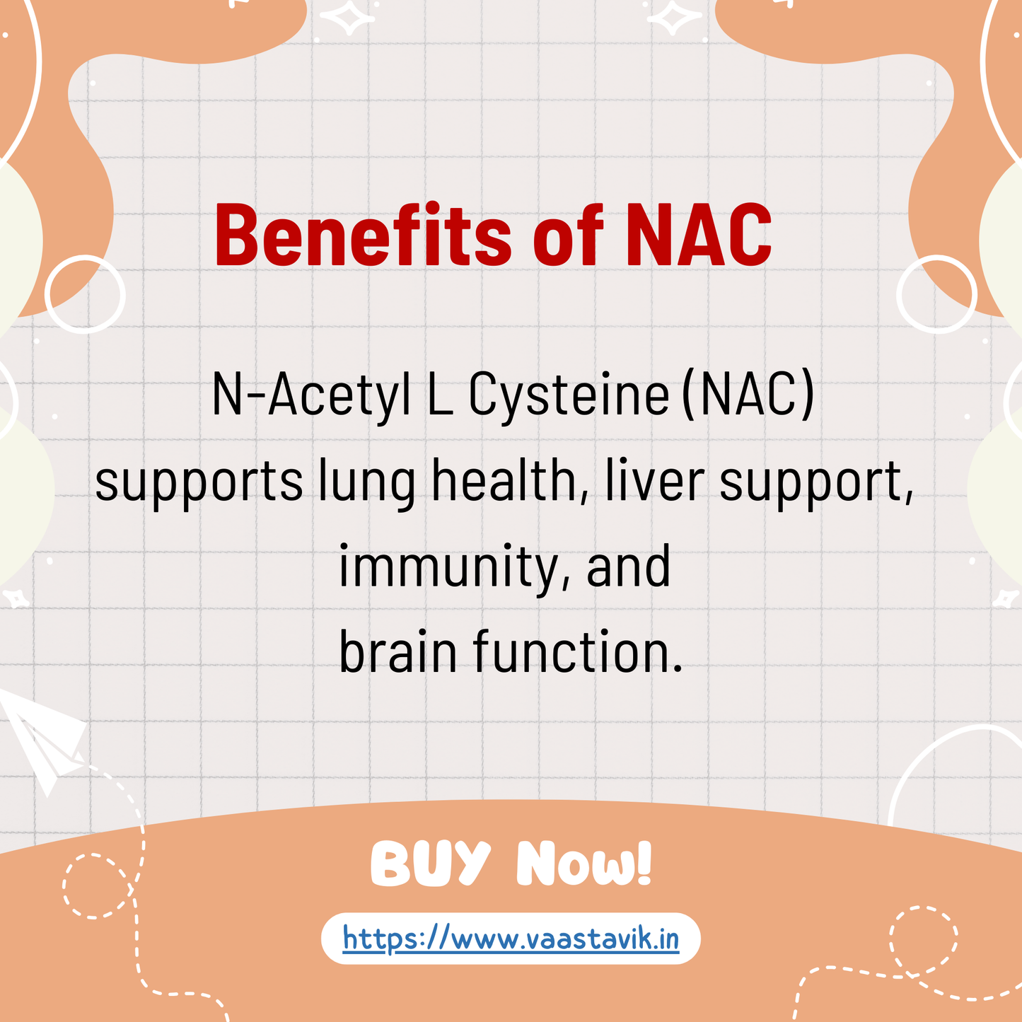 N-Acetyl L Cysteine (NAC) 500 mg 60 Veg Capsules