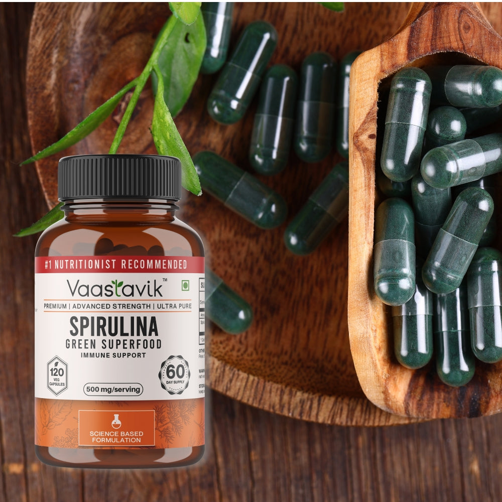 Spirulina 120 Veg Capsules Supplement